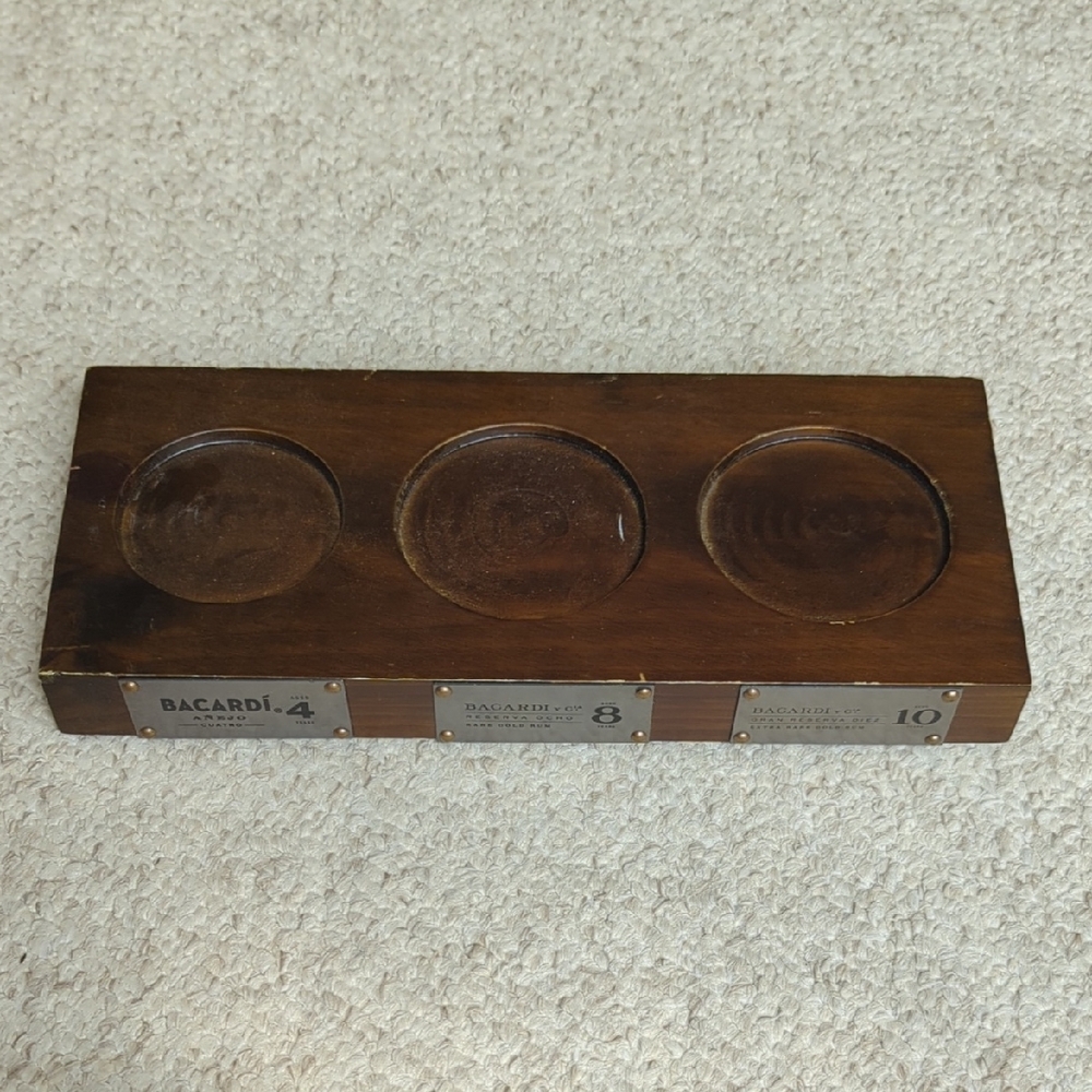 Bacardi Wooden Tasting Flight
